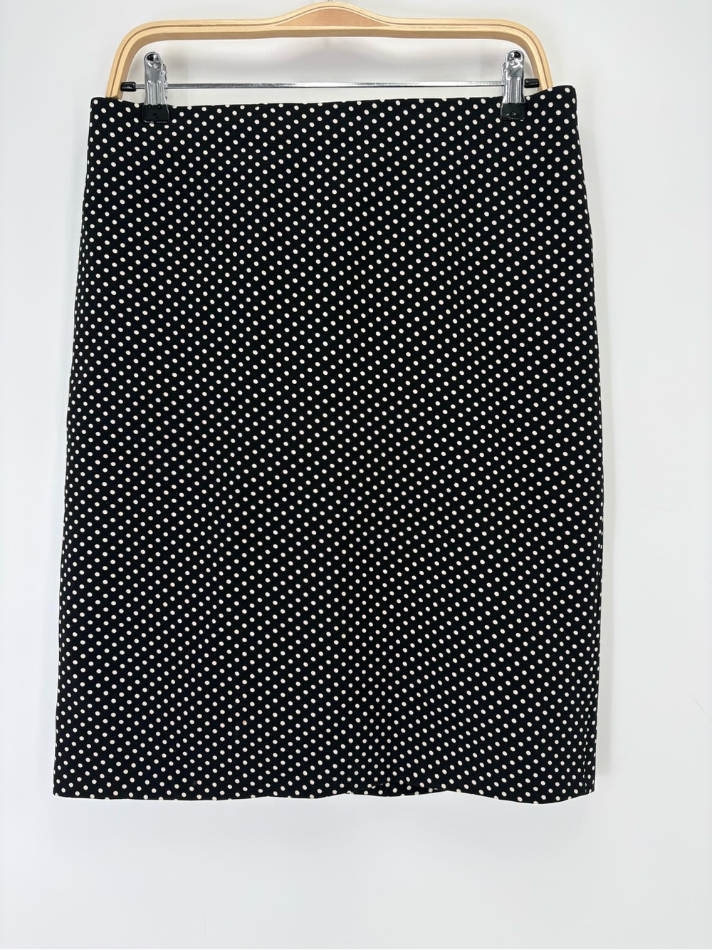 🪲 Philosophy Black Polka Dot Pencil Skirt w gold zipper